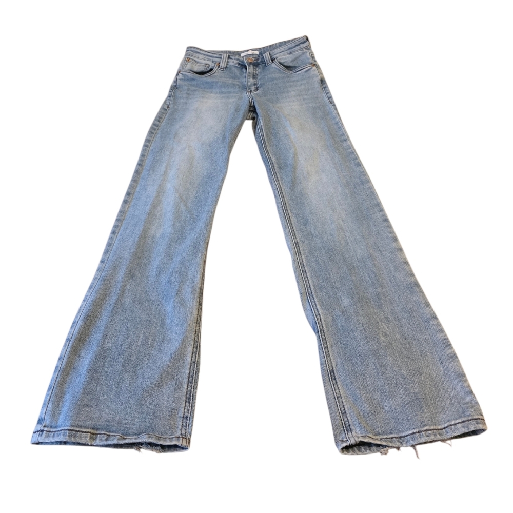 Sts Blue Faye High Rise Wide Leg Denim Blue Jeans Size 27L Lightwash
